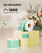 MUNBYN Green 2.25x1.25in Thermal Labels, 1000/Roll - Image 2