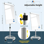 Rolling Whiteboard Magnetic Writeboard 40"x28" Flip Chart - Image 3