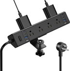 40W Fast Charging Station, Desk Clamp Power Strip 20W USB C, 8 Outlets