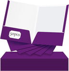 Jutom 50 Pcs 2 Pocket Glossy Paper Folders Glossy Paper Laminated Portfolios by Jutom