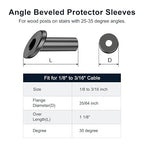 BLIKA 20 Pack 25 30 35 Degree Black Cable Railing Angle Beveled Protector - Image 2
