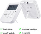 Weewooday 12 Pcs Digital Kitchen Magnetic Timer Bulk Classroom Count up - Image 3