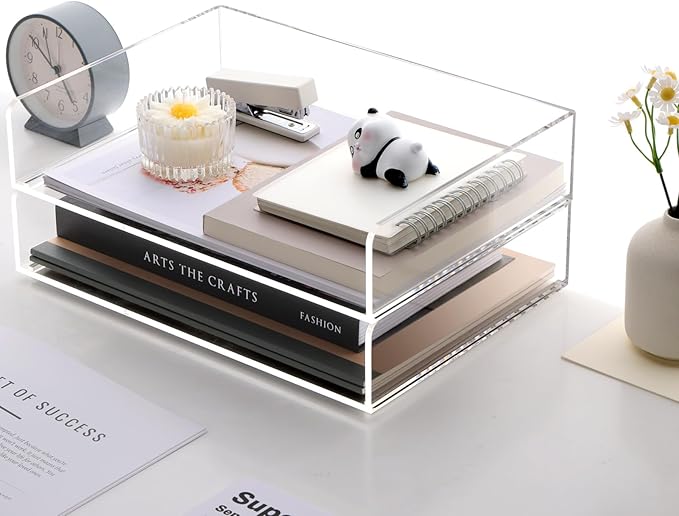 SANRUI Acrylic Paper Tray Organizer - Image 3