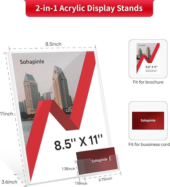 Acrylic Sign Holder 8.5 x 11 Inches - Image 3