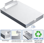 Sunnyclip Metal Clipboard with Storage, Aluminum Three-Tier Box Clipboards - Image 3