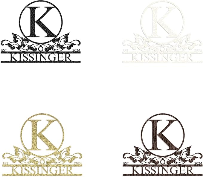 Personalized Metal Signs | Metal Name Sign | Split Letter Monogram | Home Decor - Image 8