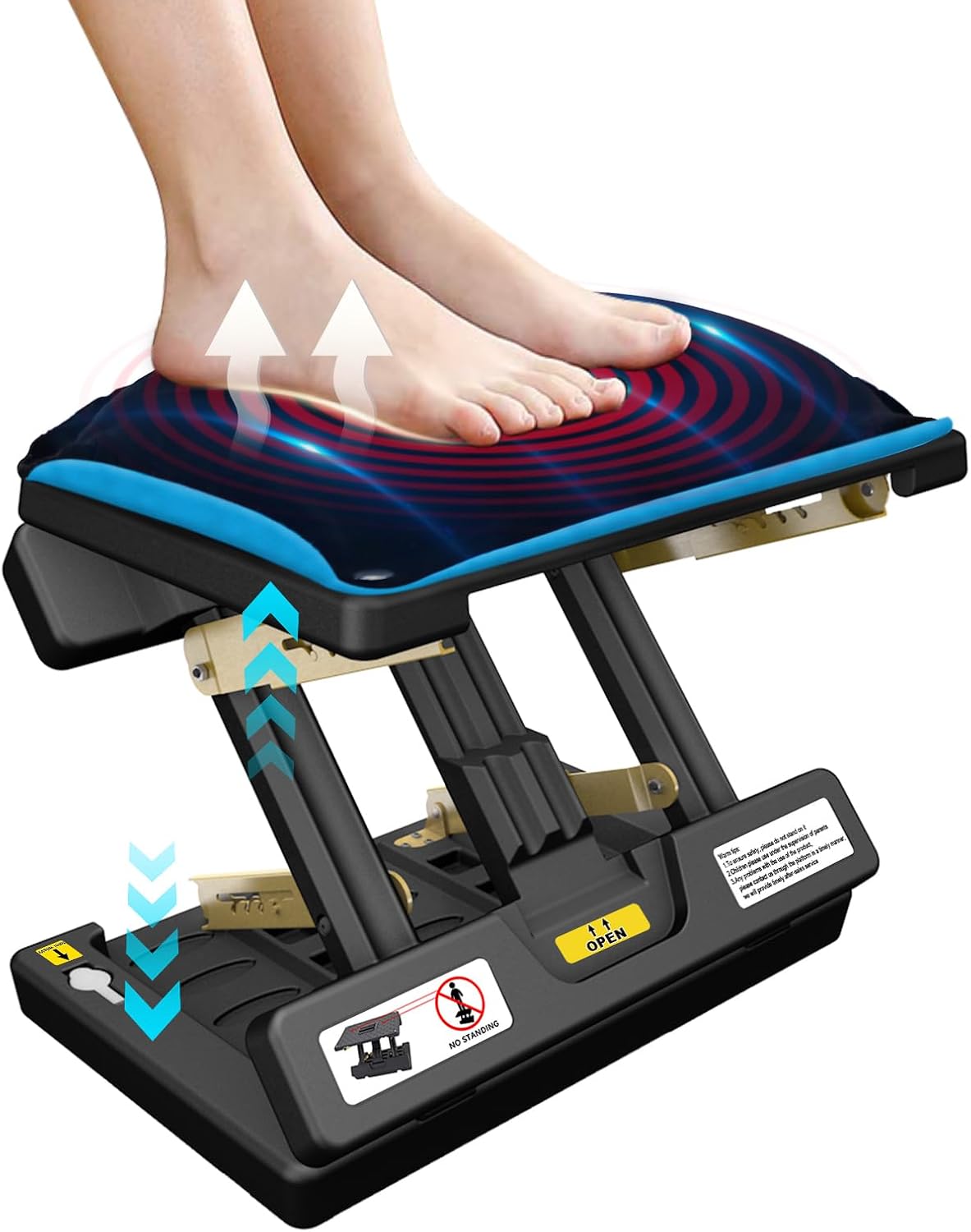 Foldable Foot Rest, Computer Foot Rest Under Desk, 12Modes Adjustable Ergonom...