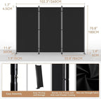 C-Hopetree 3 Panels Room Divider, 6 Ft Tall Indoor Folding Privacy Screen - Image 4