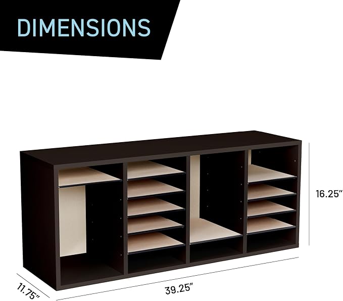 Safco Wooden Paper and Mail Organizer - Image 4