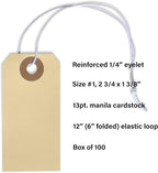 Manila Tags with Elastic Loop - Image 3