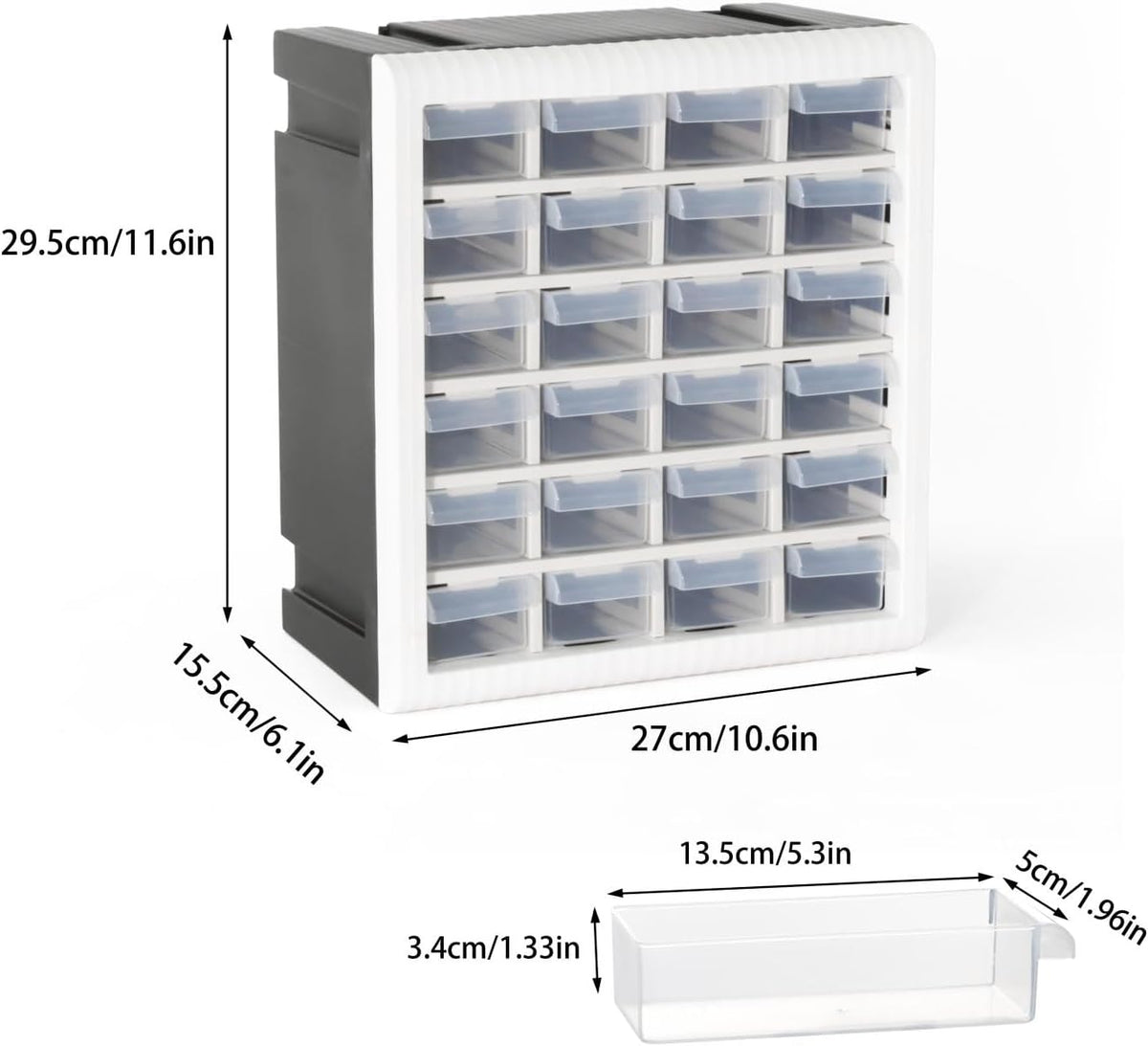 Gonice Craft Cabinet Organizer, 24 Drawer Plastic Parts Cabinet, Tool Storage...