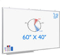 White Board Dry Erase 60x40, Large Magnetic Whiteboard Maxtek Dry Erase Boards