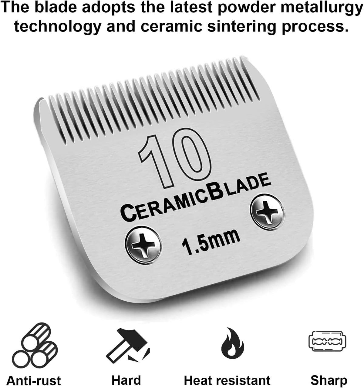 6Pack 10Blades Dog Grooming Blades Compatible with Andis Clipper