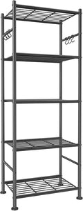 sakugi 5-tier storage rack organizer with hooks, heavy, main product view