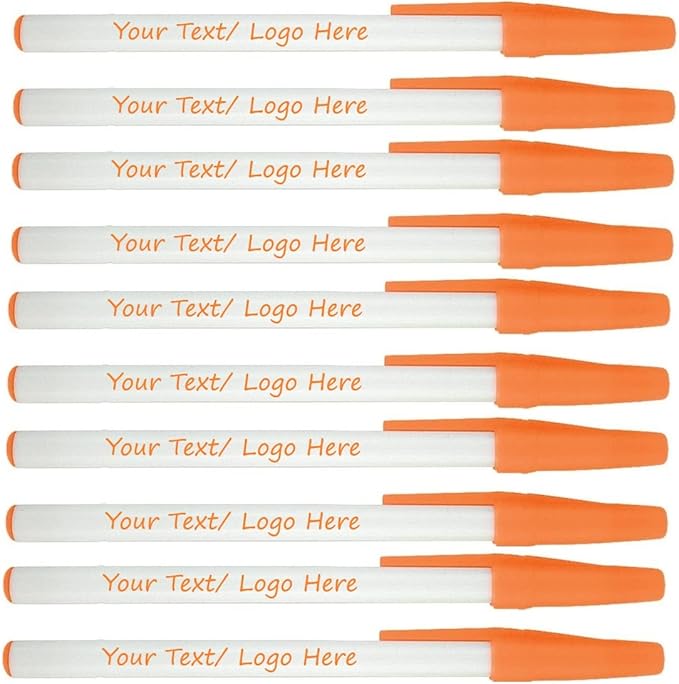 Personalized Stick Pens With your Custom Logo or Text-500 Pack Bulk-for by Sypen