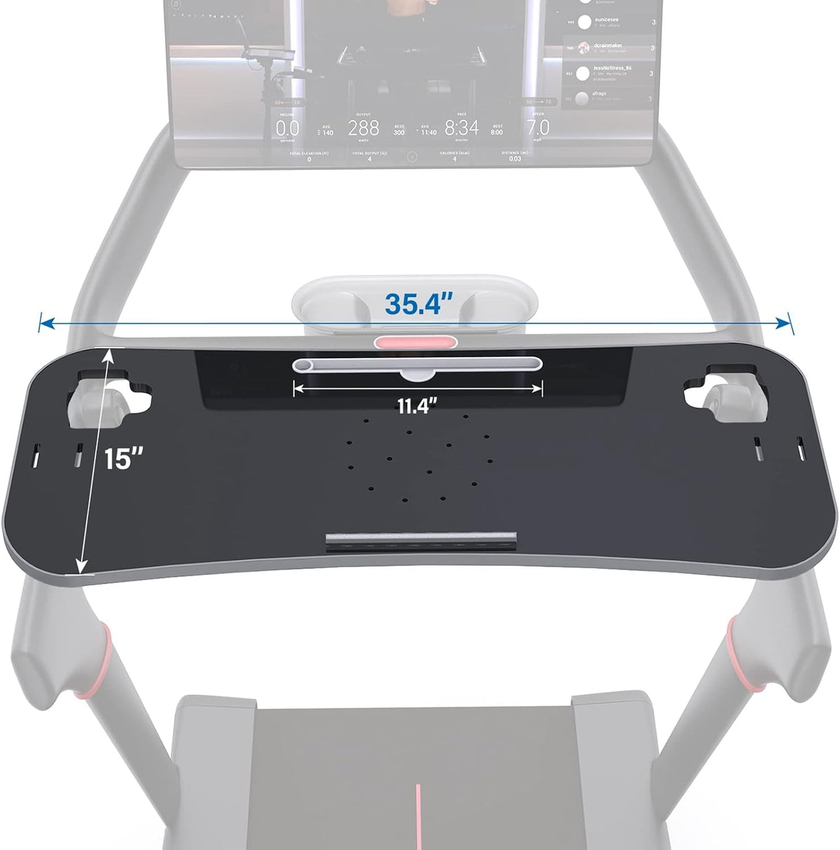 Treadmill Desk Attachment,Peloton Tread Tray Ergonomic Platform, Laptop Holde...