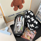 Cute Puppy Japanese Pencil Case Clear Case Large Capacity Canvas PVC Aesthetic - Image 9