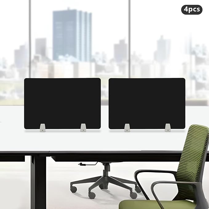 4PCS Desk Dividers Office Partitions, Privacy Desk Panel Protective, Acrylic - Image 5