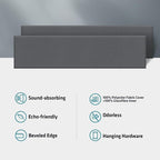 2” Thick Acoustic Panels with Hanging Brackets to the Wall, Medium Grey - Image 7