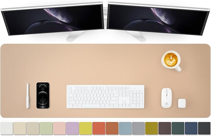 Large Desk Mat - 47.2"x 17" Non-Slip PU Desk Pad by HOMIEAZICOZI