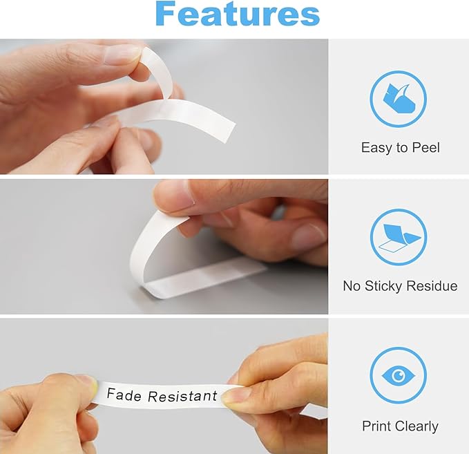 P Puty 12mm 0.47 Laminated White Tape Compatible - Image 3