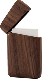 Yookin Wood Business Card Holder Wooden Magnetic Business Card Case Portable by Simplepureandnaturalbeauty