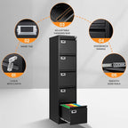 AFAIF 5 Drawer File Cabinet - Image 6
