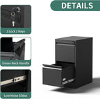 FLIXELIO 2 Drawer File Cabinet - Image 5