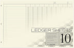 BookFactory Ledger Sheets/Large 10 Column Accounting Ledger Columnar Loose Leaf by BookFactory