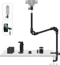 Webcam Stand Camera Mount with Phone Holder & 5/8" Screw, 22in Flexible by KDD
