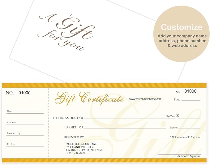 Custom Gift Certificates Cards - Image 2