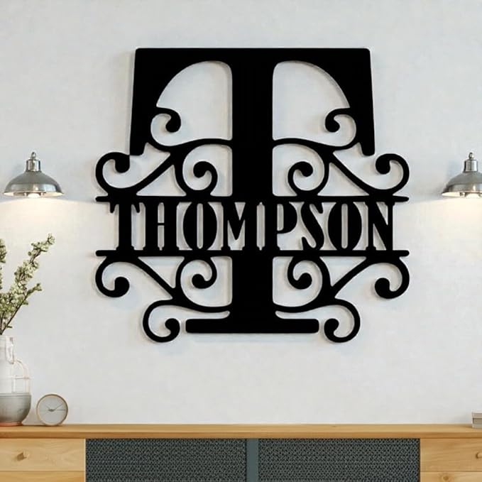 Custom Metal Signs | Personalized Monogram Name Sign | Outdoor Wall Art - Image 4