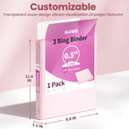 SUNEE 3 Ring Binder 1/2 Inch 1 Pack - Image 7