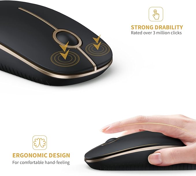 VssoPlor Wireless Mouse, 2.4G Slim Portable Computer Laptop Mouse - Image 6