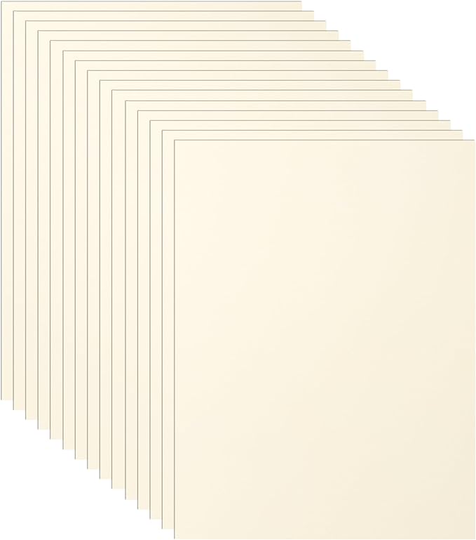 Guakicae 40 Sheets Cream Cardstock 8.5 x 11 Off White Paper, 75lb Premium Ivory by Guakicae