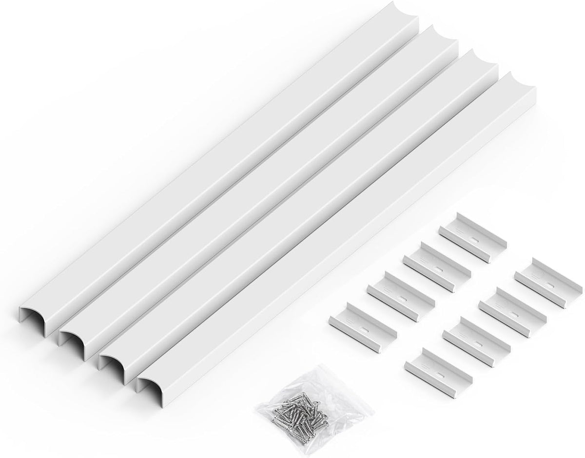 Lumary Cable Cover for Permanent Outdoor Lights, 45.3 ft White Kit
