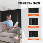 VEVOR Room Divider, 4 Panel Room Divider, Folding Privacy Screen and Portable - Image 5