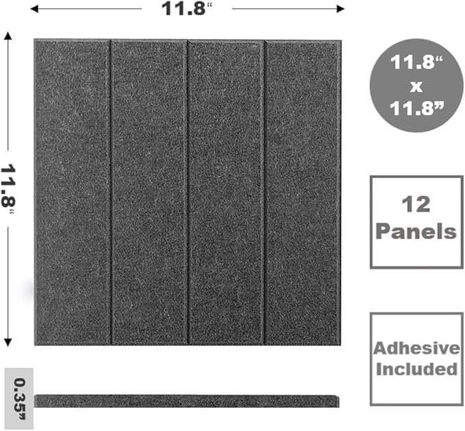 DECORITA Felt Bulletin Board Tiles | Modern Cork Board Alternative | Large Cork - Image 2