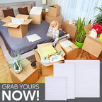 135 Pcs Moving Supplies with 3 Size Cushion Foam Pouch 1/16 Inch Thickness, 60 Pcs Fragile Stickers to Protect Ornament Cup Glasses China Dishes Shipping Storage Transportation (7.5x7.5 7.5x12 12x12)