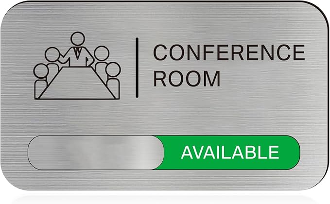 ANIWEY Acrylic Office Meeting Room Door Sign, 8.8 x 5.1 inches, Minimalist Style by ANIWEY