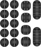 Shintop Cable Clips, 16 Pack Black Cord Organizer Adhesive Cord Management Wire by Shintop