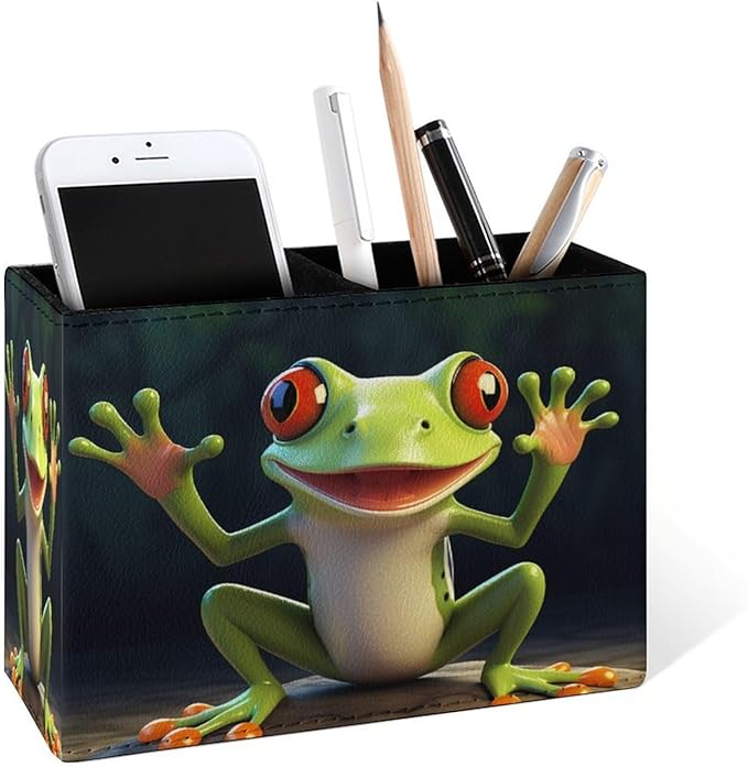 Famame Green Frog Open Hand Pencil Holder by Famame