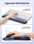meatanty Keyboard and Mouse Pad Wrist Rest Set, Ergonomic Wrist Pad Support - Image 3