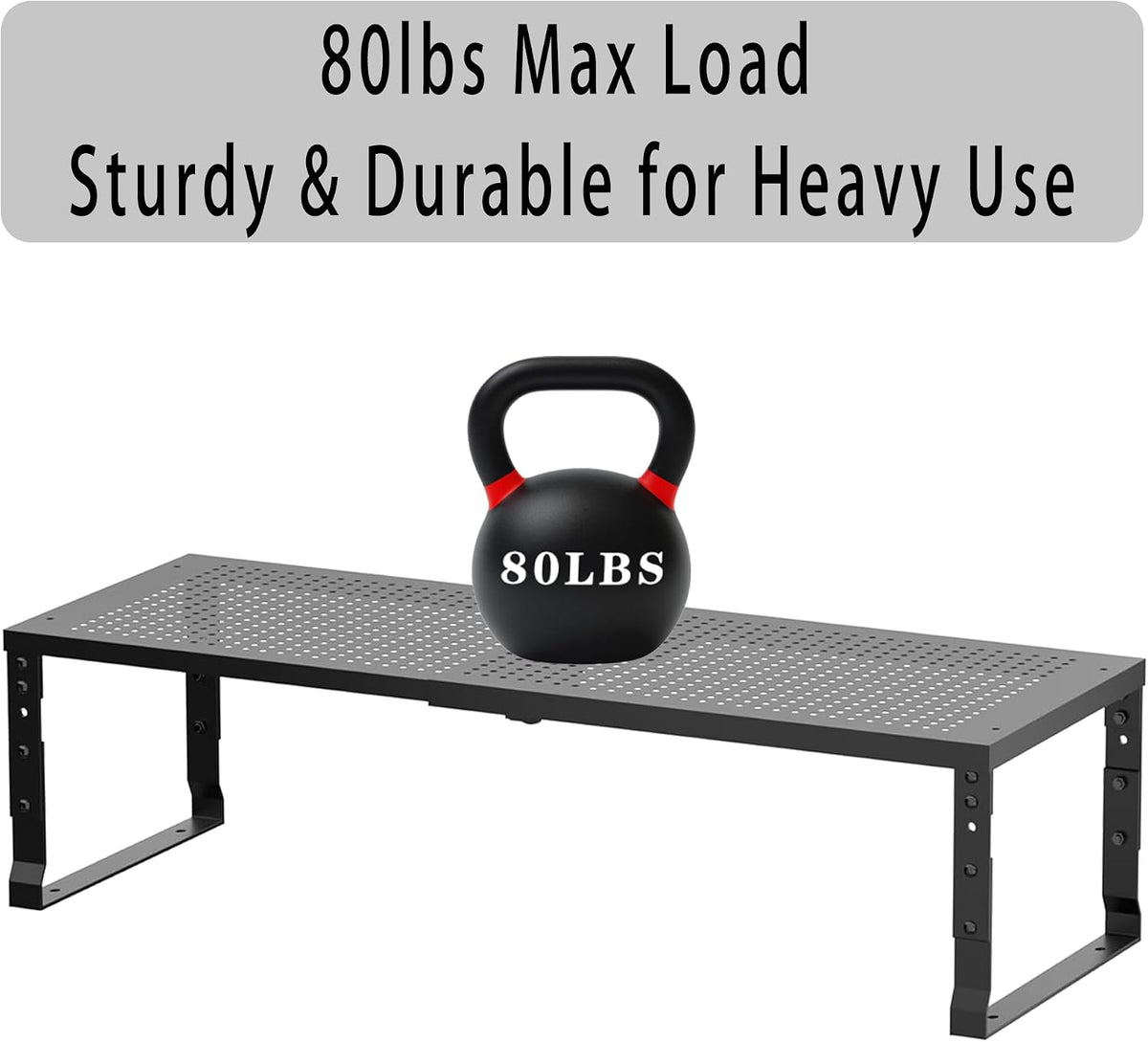 Metal Stackable Expandable Storage Rack, Thickened Steel Adjustable Counterto...