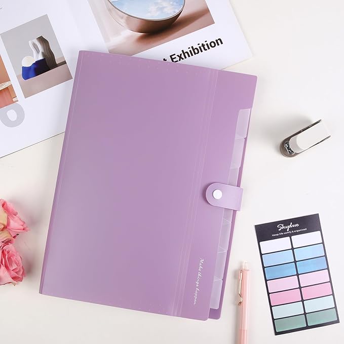 SKYDUE File Folder with Labels, Accordion File Organizer with 8 Pockets - Image 6