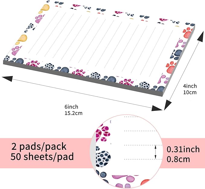 SXboxing Sticky Notes 4X6 Inches, 2 Pack Large Cute Self-Stick Pads, Bright - Image 4