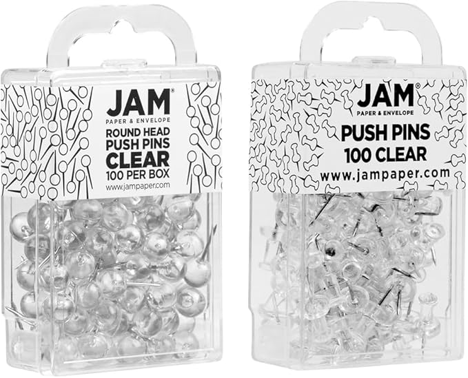 JAM PAPER Colorful Push Pins - Image 2