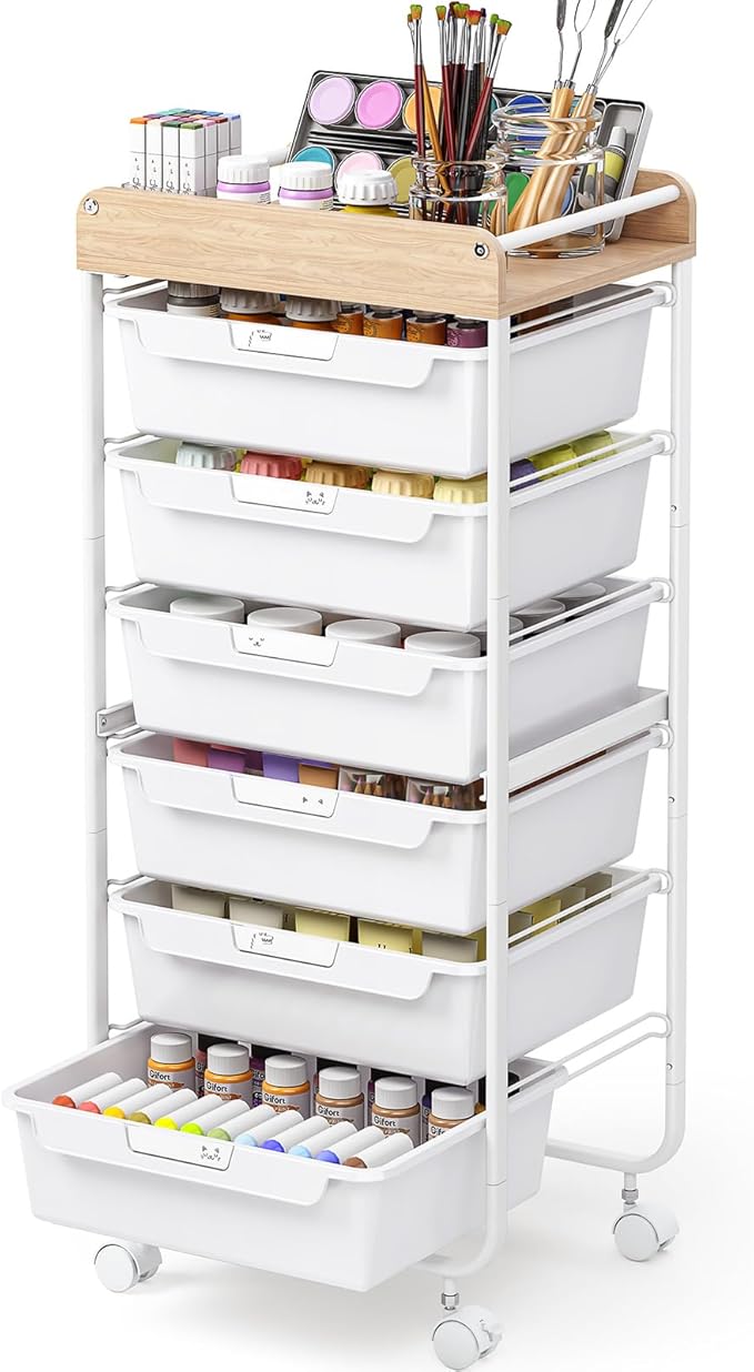 Rolling Storage Utility Cart by SYKIARIOL