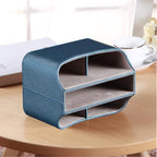 PUSU Remote Control Holder PU Leather 360 Degrees Rotatable Desktop Supply - Image 6