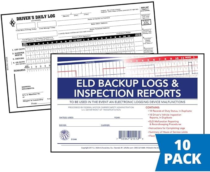 ELD Backup Driver Log Book 10-pk. - Image 2